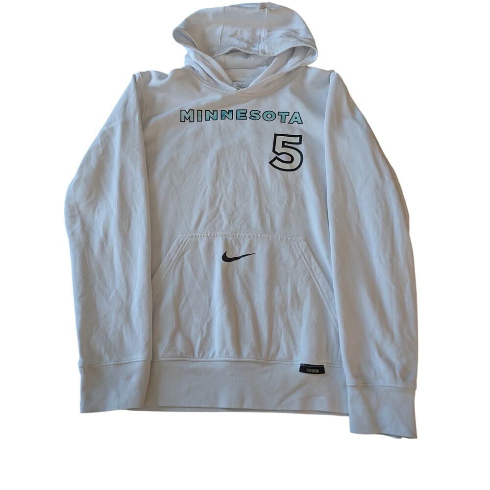Nike NBA Minnesota Timberwolves Anthony Edwards #5 Youth XL 18/20 Hoodie White